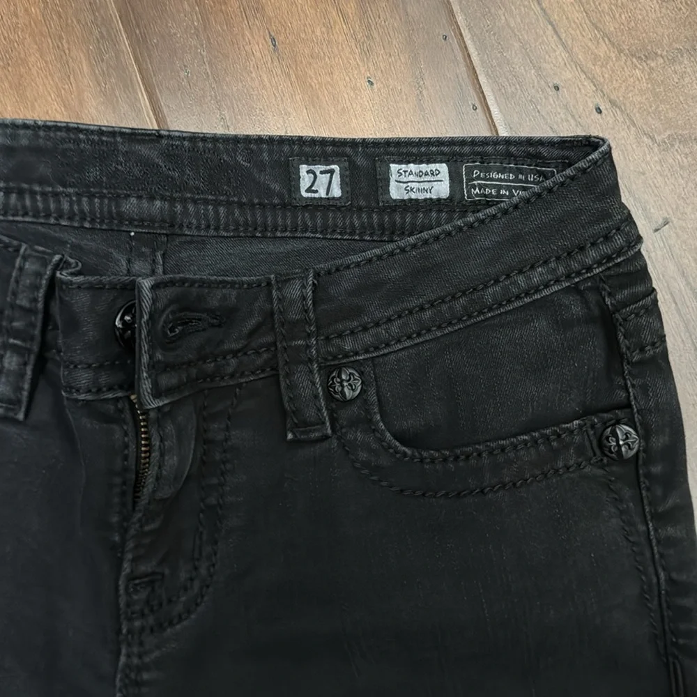 Miss Me Black Embellished Skinny Jeans - Picture 3 of 3